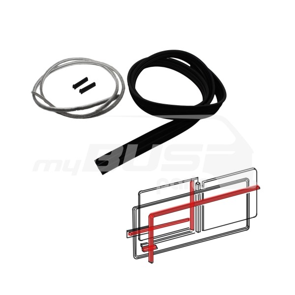 Dichtsatz Reparatursatz für Schiebefenster passend für VW T3