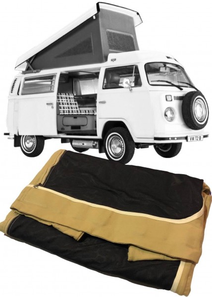 Faltenbalg für Aufstelldach 3 Fenster Beige passend für VW T2 Westfalia 73-79