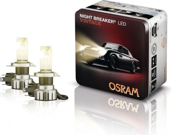 OSRAM Night Breaker Vintage H4, R2, LED, 12V / 20W, Scheinwerferlampe, 2 Stück