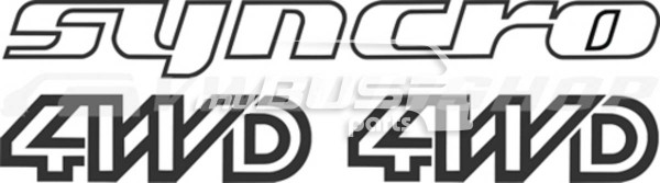 4WD Syncro sticker set black