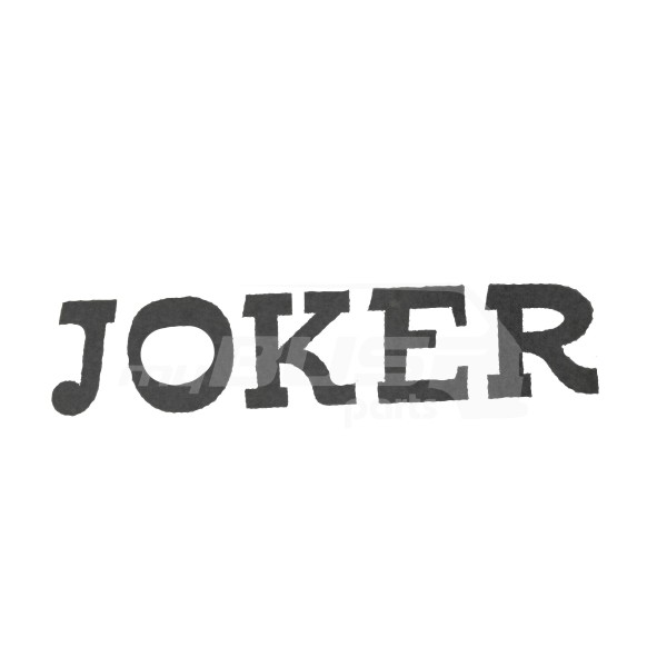 Foil lettering Joker in silver
