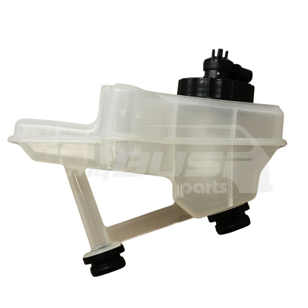 Reservoir for brake fluid including cap and sensor suitable for VW T3 with brake servo