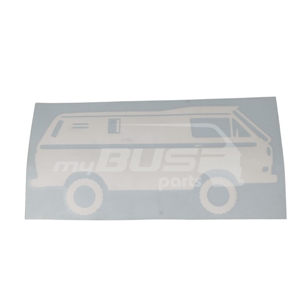 sticker Rebel white freestanding compartible for VW T3