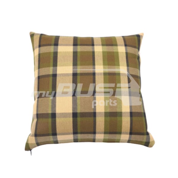 Kissen Karo ca. 38x38cm Braun-Beige passend für VW T2 Westfalia