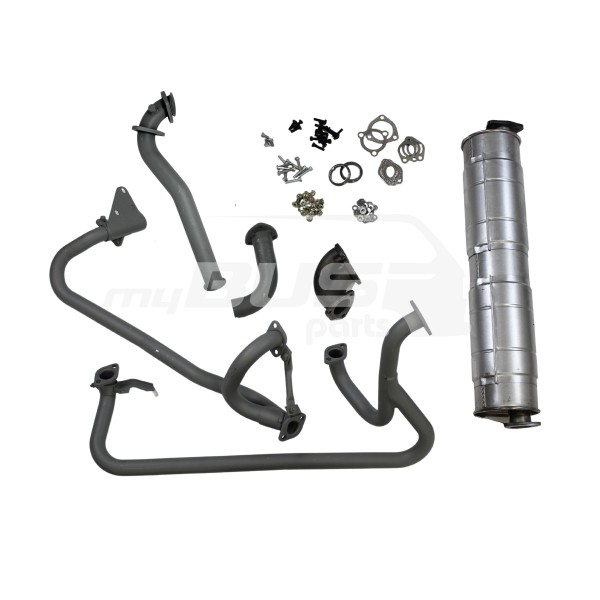 Silencer system complete incl Sealing kit without cat suitable for VW T3 2WD 2.1 ltr. WBX MV