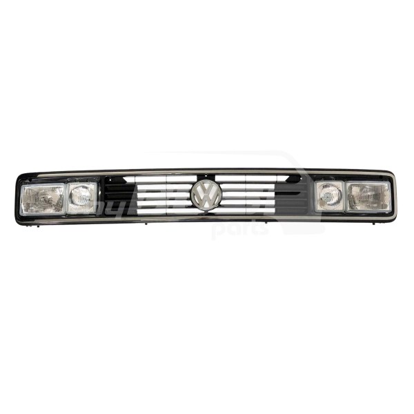 Komplett Kit Scheinwerfer Träger Frontgrill und VW Zeichen passend für VW T3