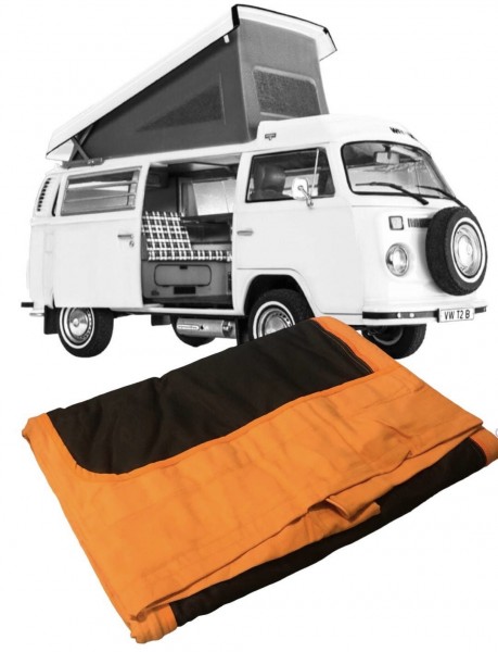 Faltenbalg für Aufstelldach 3 Fenster Orange passend für VW T2 Westfalia 73-79