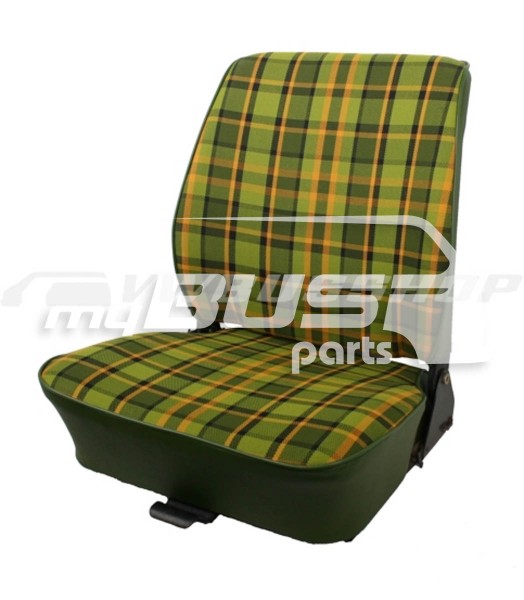 Sitzbezug T2, Grün-Gelb, Beifahrer, für Stecksitz passend für VW T2 Westfalia