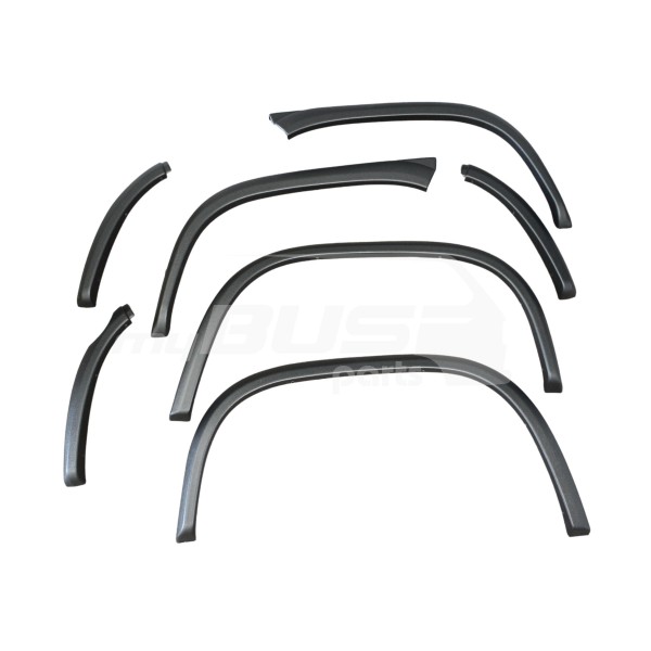 Wheel arch extensions in modern, flexible TPO plastic with exact texture and color