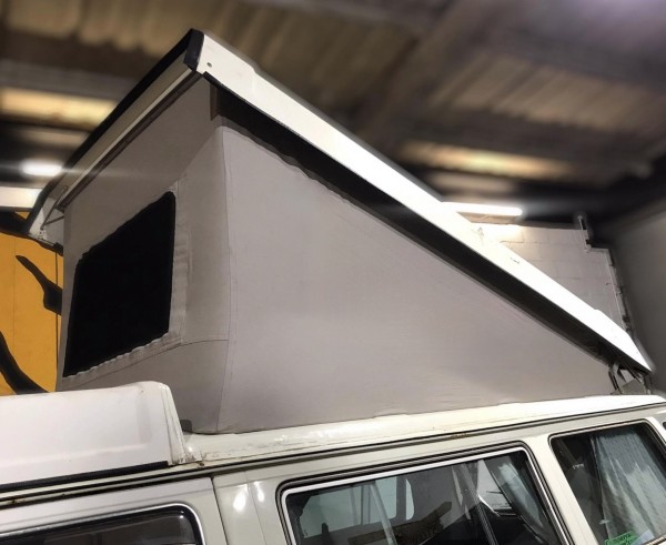 Faltenbalg für Aufstelldach ab Modelljahr 86 grau 1 Fenster passend für VW T3 Westfalia