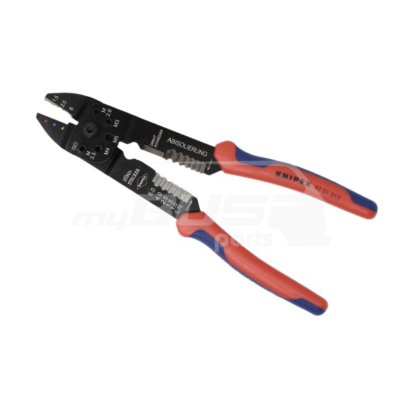 Crimping pliers for insulated plugs