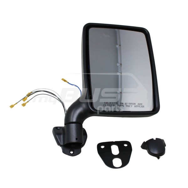 Aussenspiegel elektrisch schwarz rechts mit Glas konvex passend für VW T3