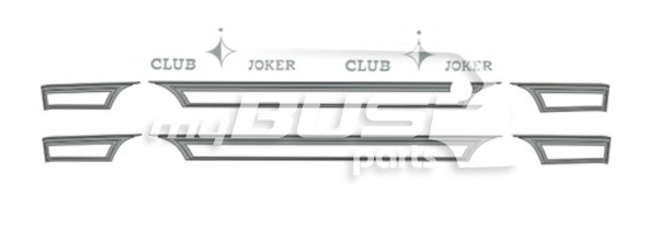 Dekor Foliensatz "Club Joker" Silber 12 teilig passend für VW T3