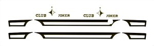 Dekor Foliensatz "Club Joker" Gold 12 teilig passend für VW T3