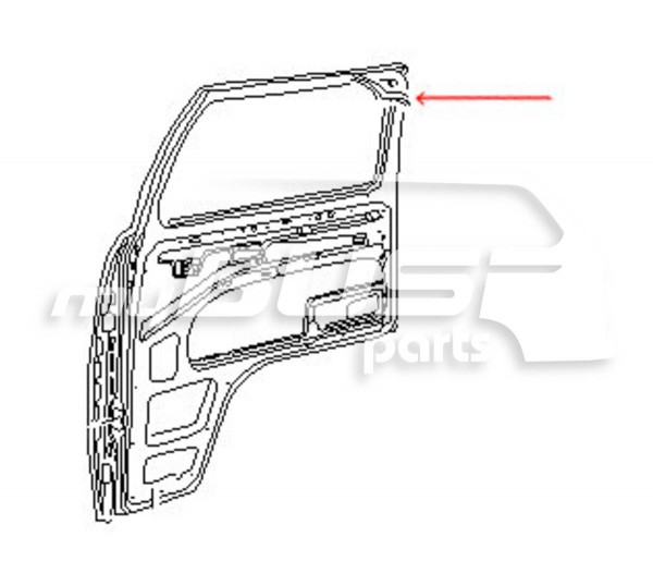 Vordertürdichtung T2 links passend für VW T2