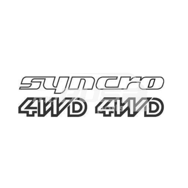 4WD Syncro Aufkleber 3 teilig schwarz passend für VW T3