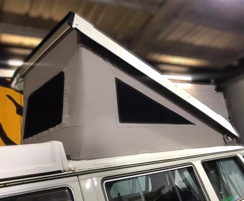 Faltenbalg für Aufstelldach ab Modelljahr 85 Grau 3 Fenster passend für VW T3 Westfalia