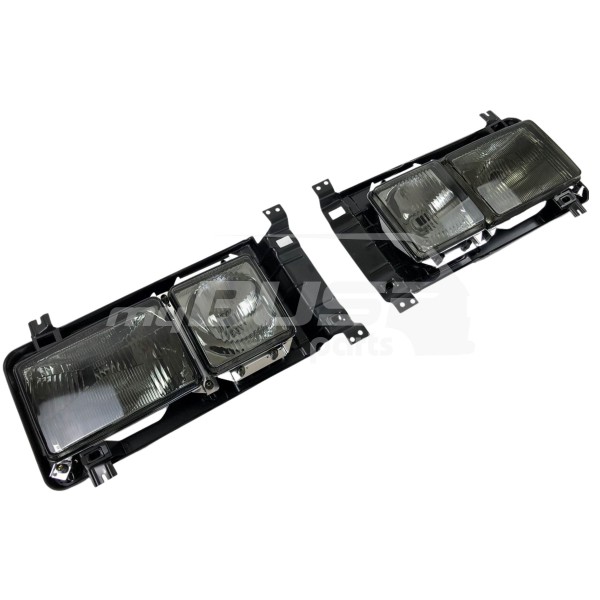 headlights pair black complete with holding frame compartible for VW T3