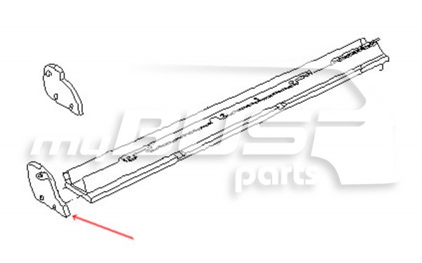 Abschlussprofil T3 links passend für VW T3 Westfalia