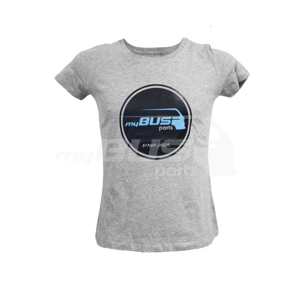 Women T Shirt My Bus Parts gray