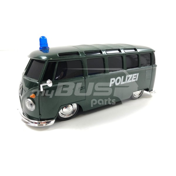 Bulli Van Samba VW T1 Polizei ferngesteuertes Modell in 1:24